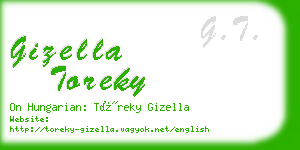 gizella toreky business card